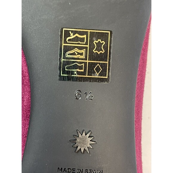 STUART WEITZMAN Gabby Bow Detailed Suede Flats In Berry Sz 6.5 New - Picture 11 of 12